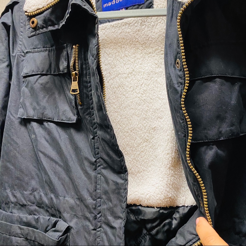 Madden Girl Utility Jacket Sherpa Lined Collar - Picture 8 of 8